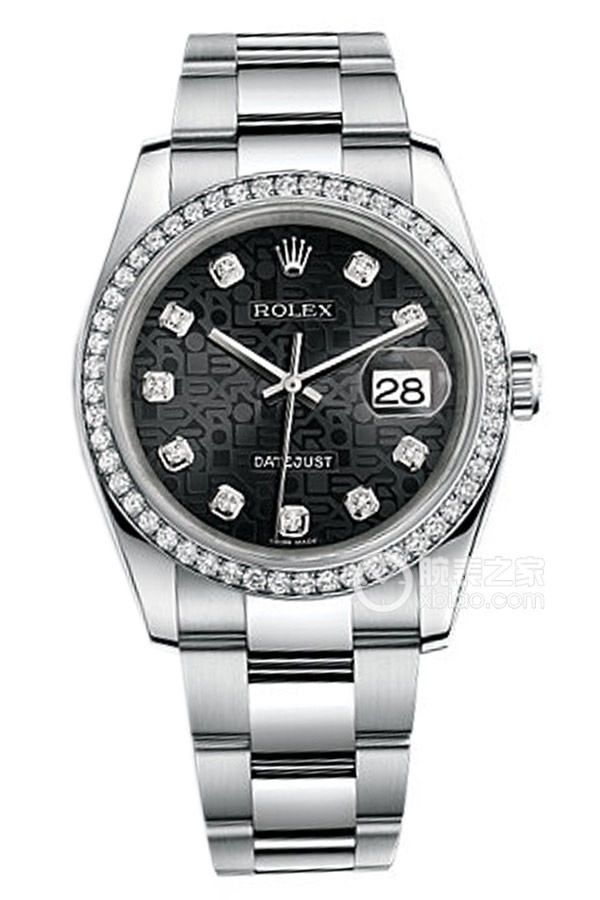 Rolex DATEJUST 116244 Black Commemorative Pattern Dial with Oyster Bracelet