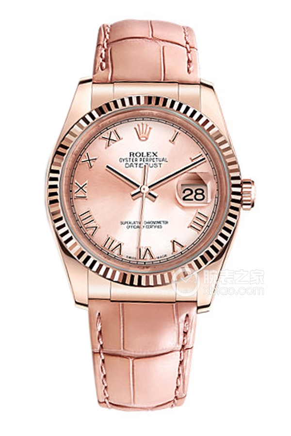 Rolex DATEJUST 116135 Pink Dial with Roman Numerals