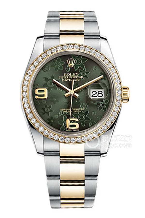 Rolex DATEJUST 116243 Green Floral Pattern Dial