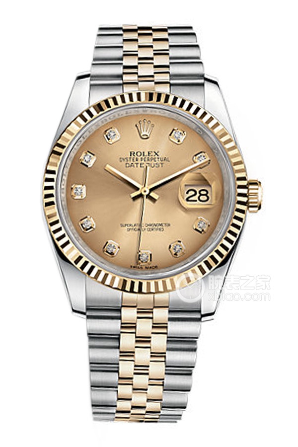 Rolex DATEJUST 116233Gold Dialwith Diamonds