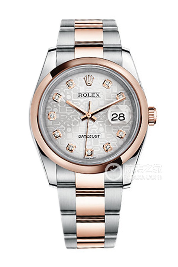 Rolex DATEJUST 116201-72601 Silver Commemorative Pattern Dial with Diamonds