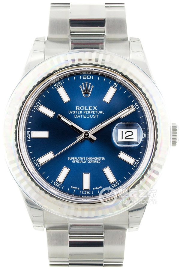Rolex DATEJUST 116300 Blue Dial with Fluted Bezel
