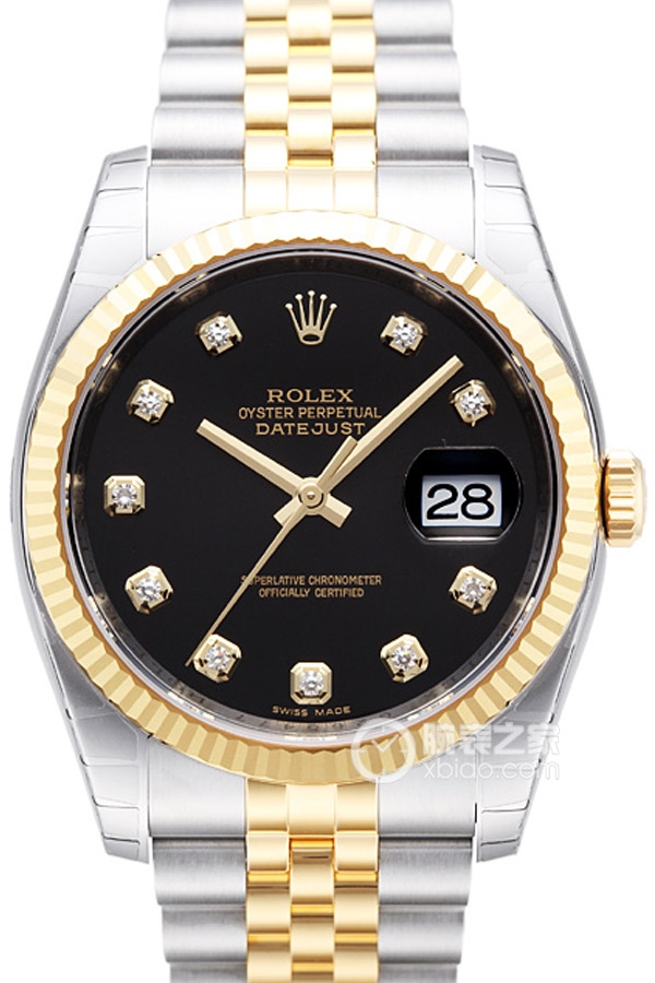 Rolex DATEJUST 116233Black Dialwith Diamonds