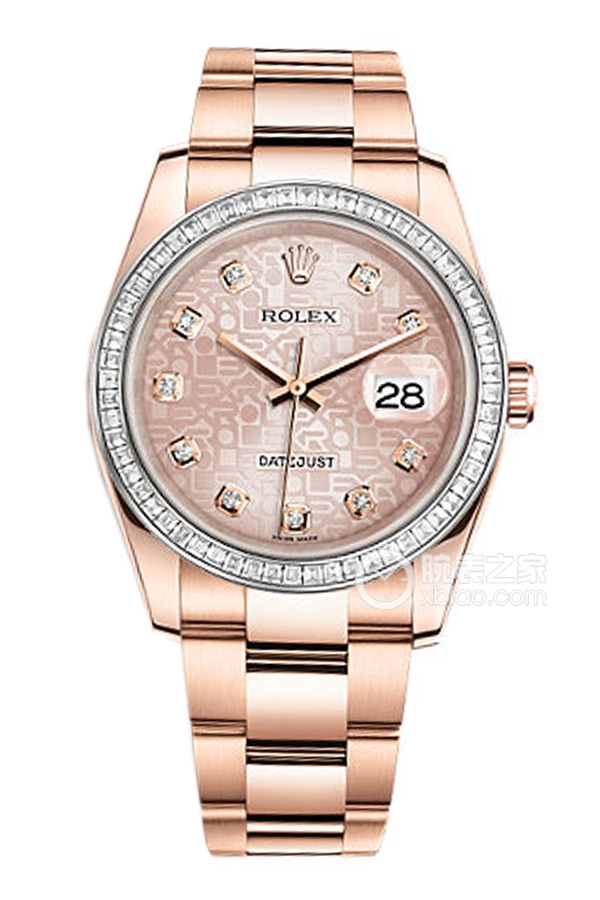 Rolex DATEJUST 116285 Pink Dial with Commemorative Pattern and Diamonds