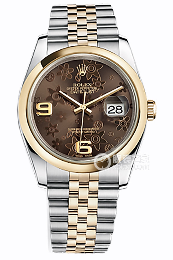 Rolex DATEJUST 116203 Brown Floral Pattern Dial