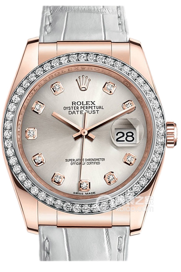 Rolex DATEJUST 116185Silver Dialwith Diamonds