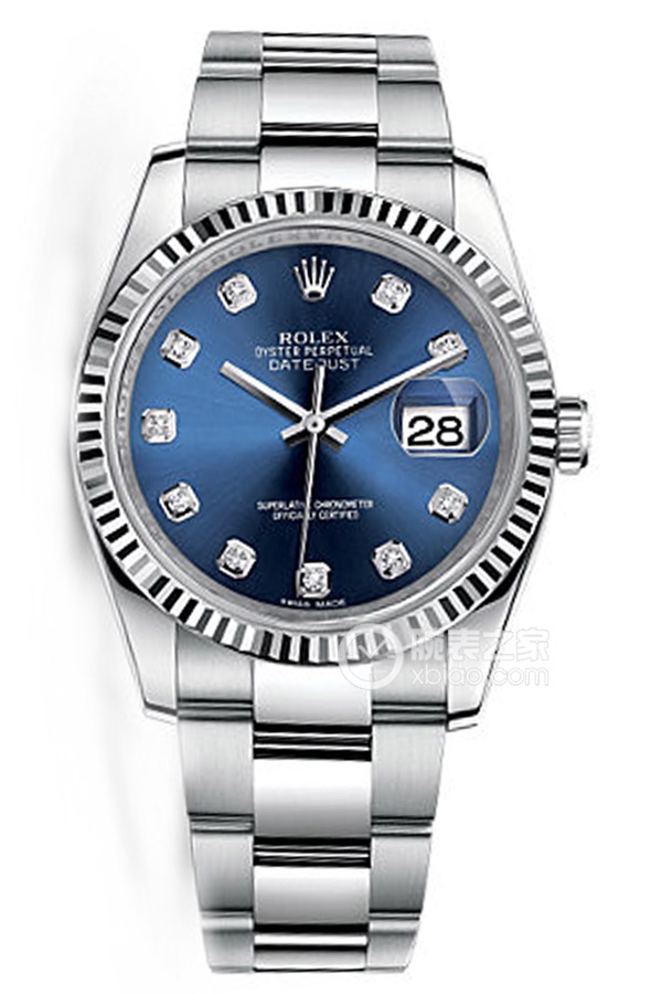 Rolex DATEJUST 116234 Blue Dial with 10 Diamonds