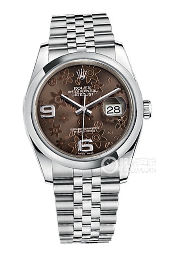 Rolex DATEJUST 116200-0086 Bronze Floral Pattern