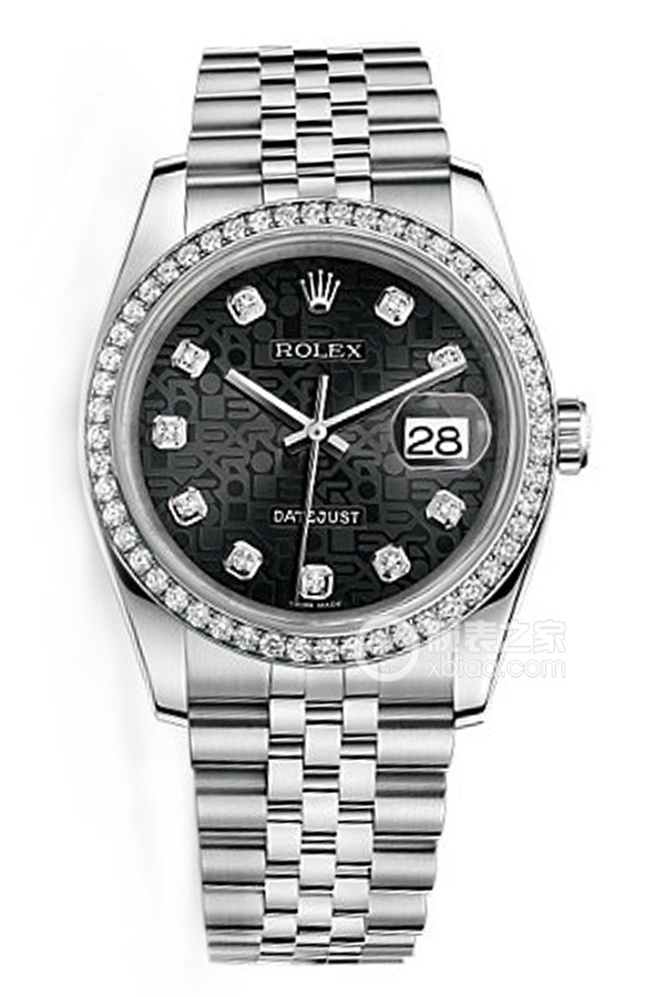 Rolex DATEJUST 116244黑纪念花纹盘纪念表带