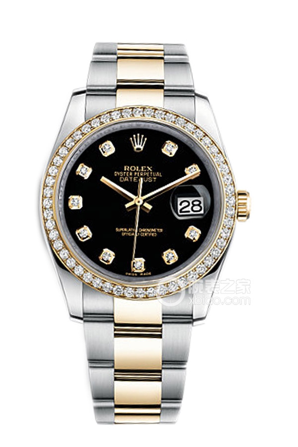 Rolex DATEJUST 116243黑盘镶钻蚝式表带