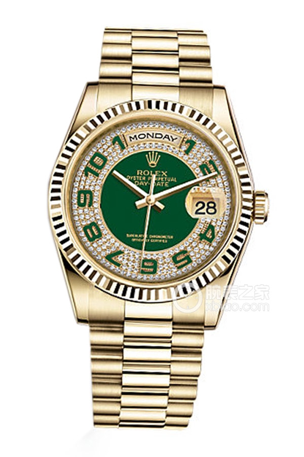 Rolex DAY-DATE 118238 Green Dial with Diamonds