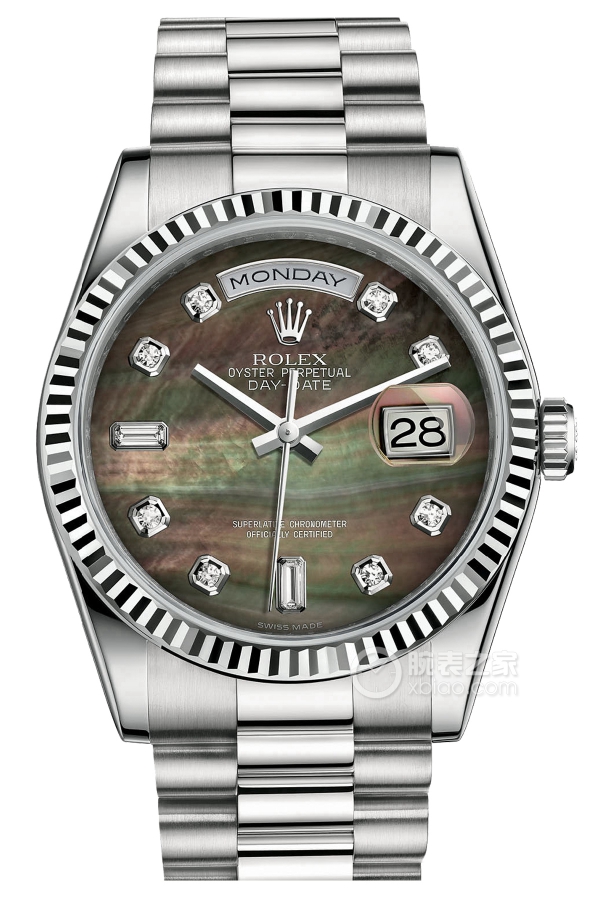 Rolex DAY-DATE 118239 Black Mother of Pearl Dial with Diamonds