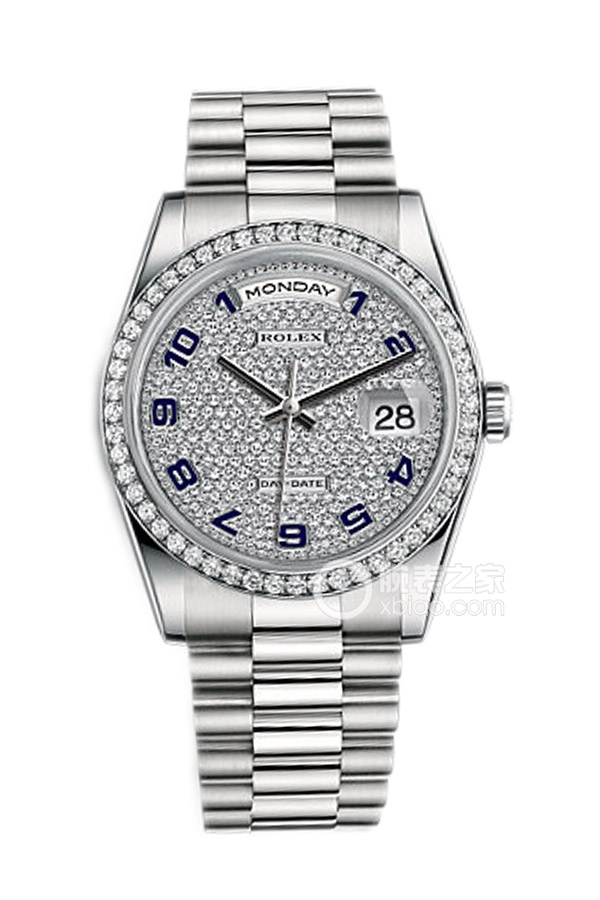 Rolex DAY-DATE 118346 Full Pave Diamond Dial