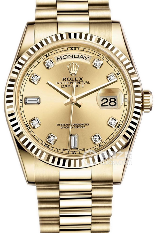 Rolex DAY-DATE 118238 Champagne Diamond Dial