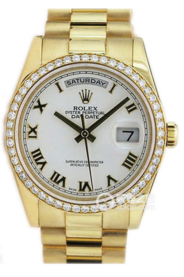 Rolex DAY-DATE 118348 White Dial with Roman Numerals