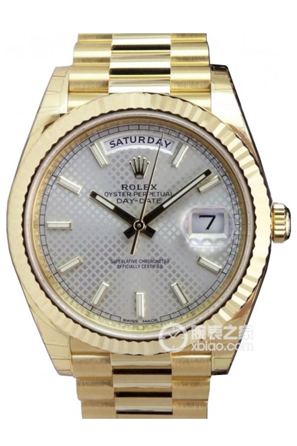 Rolex DAY-DATE 228238 Diagonal Pattern Dial
