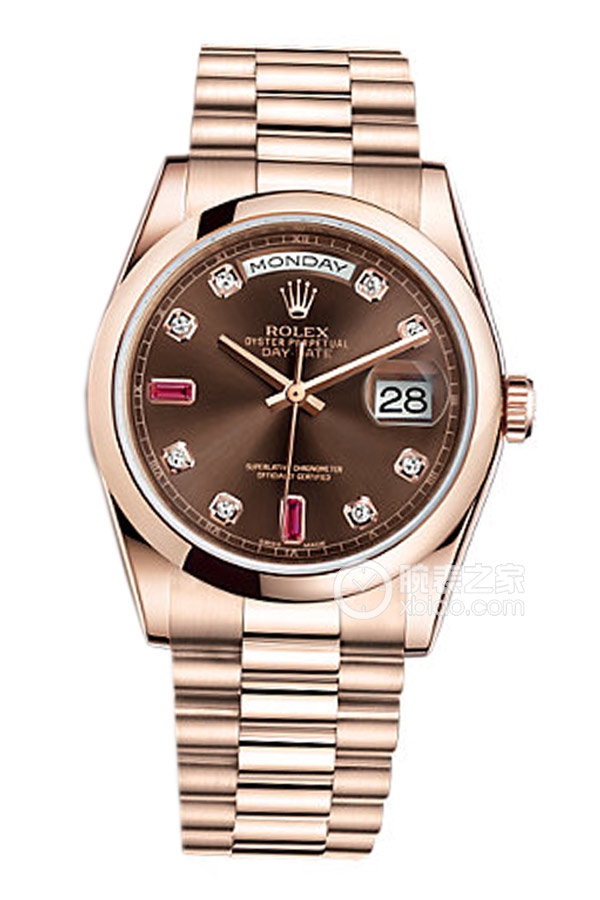 Rolex DAY-DATE 118205F(Chocolate Dial with Diamonds)