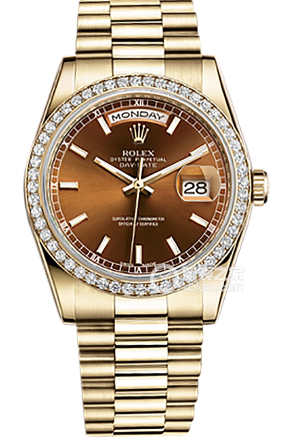 Rolex DAY-DATE 118348 Cognac Dial