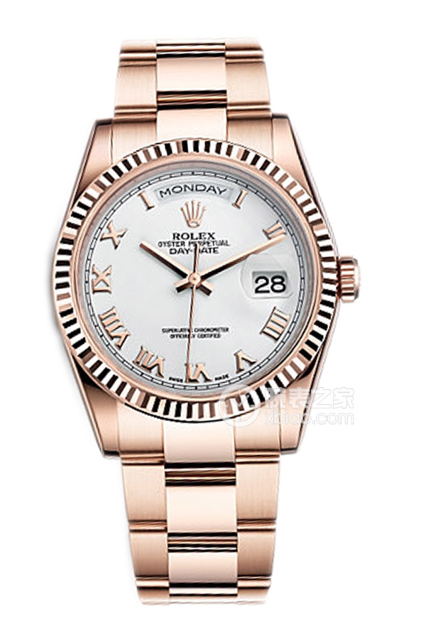 Rolex DAY-DATE 118235 White Roman Dial with Oyster Bracelet
