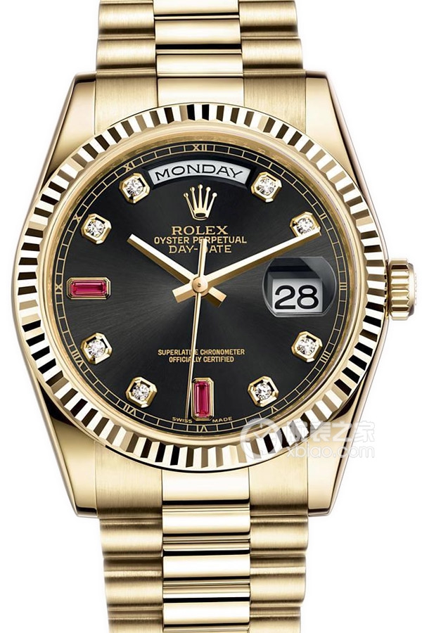 Rolex DAY-DATE 118208 Ruby Dial with President Bracelet