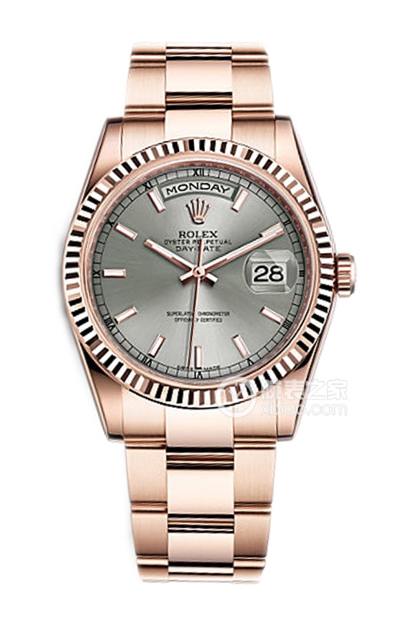 Rolex DAY-DATE 118235 Rhodium White Dial with Oyster Bracelet