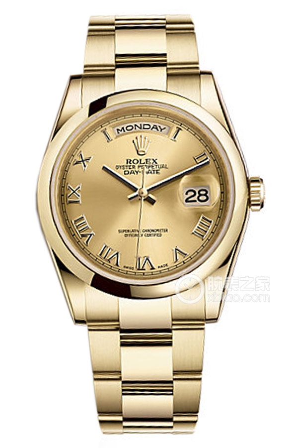 Rolex DAY-DATE 118208 Champagne Roman Numerals