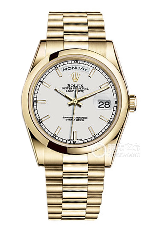 Rolex DAY-DATE 118208 White Dial with President Bracelet