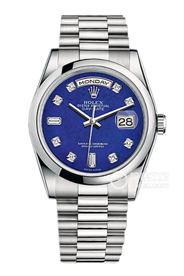 Rolex DAY-DATE 118206Blue Dialwith Diamonds