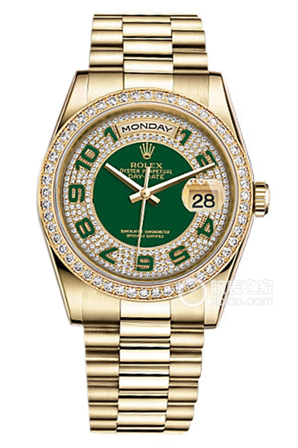 Rolex DAY-DATE 118348(Full Pave Diamond Dial)