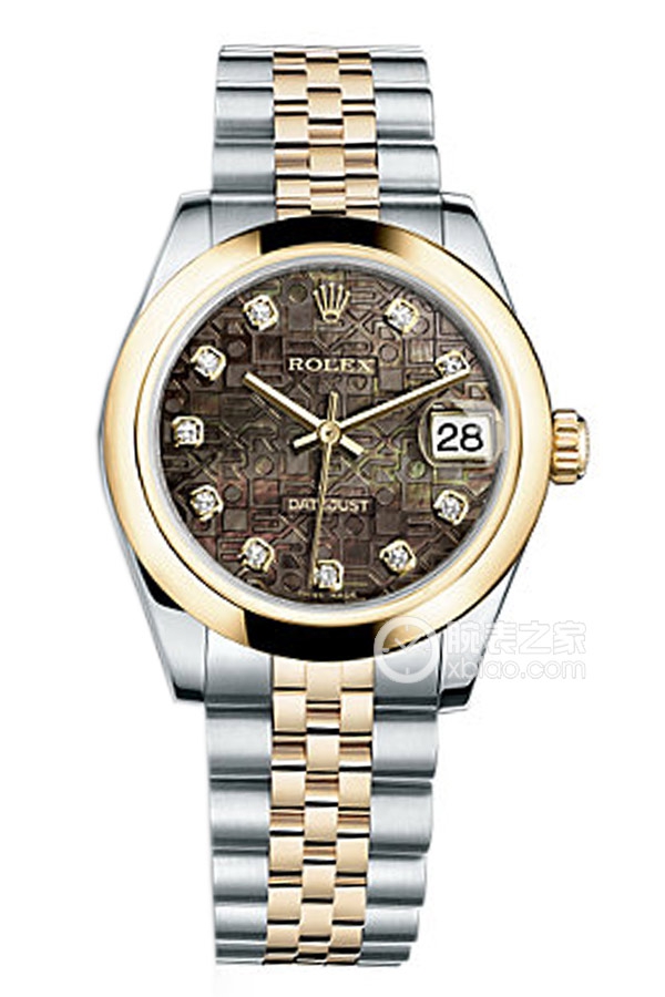 Rolex LADY-DATEJUST 178243 Black Commemorative Pattern Dial with Diamonds