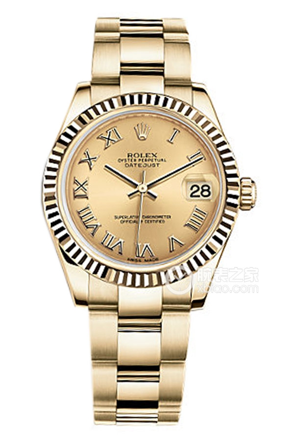 Rolex LADY-DATEJUST 178278 Gold Dial with Oyster Bracelet