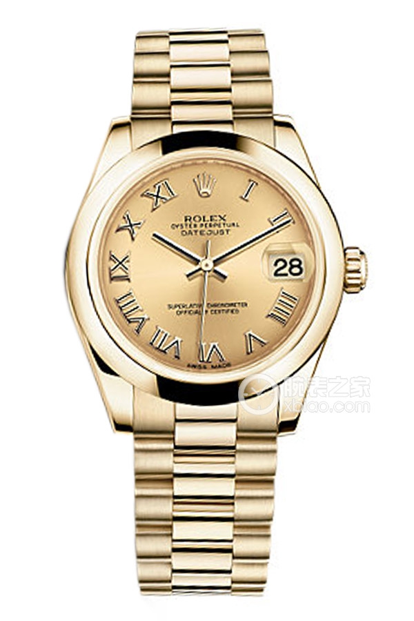 Rolex LADY-DATEJUST 178248 Gold Dial with Roman Numerals