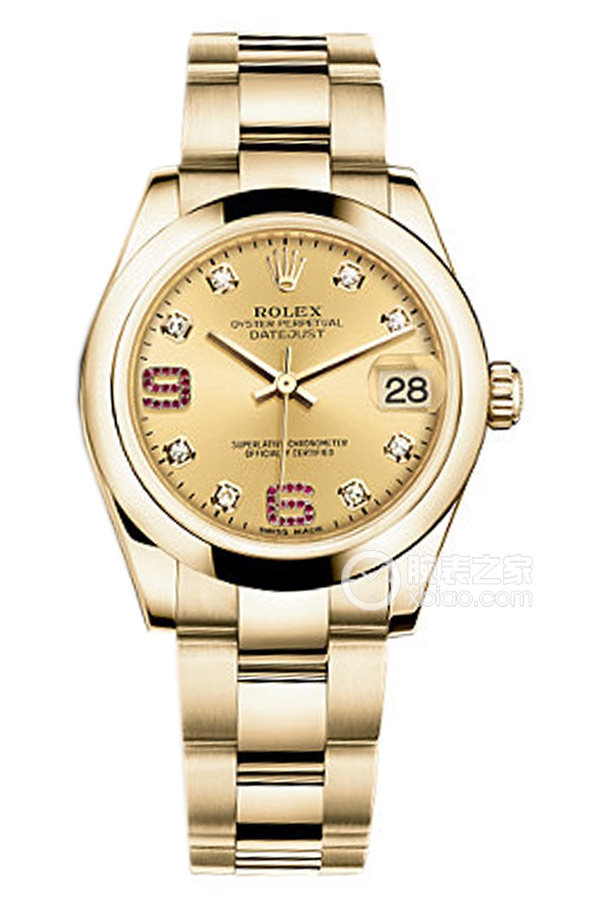 Rolex LADY-DATEJUST 178248 Gold Dial with Rubies