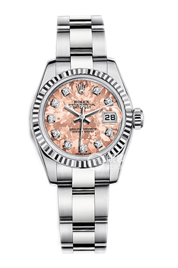 Rolex LADY-DATEJUST 179174-0102 Pink Gold Crystal Dial