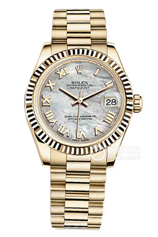 Rolex LADY-DATEJUST 178278 White Mother of Pearl Roman Dial