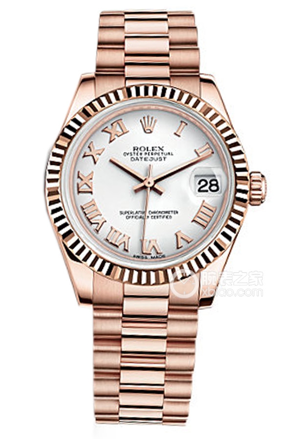 Rolex LADY-DATEJUST 178275F Roman Numerals White Dial