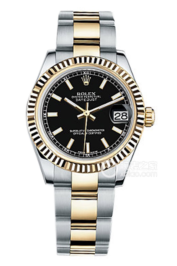 Rolex LADY-DATEJUST 178273 Black Dial with Oyster Bracelet