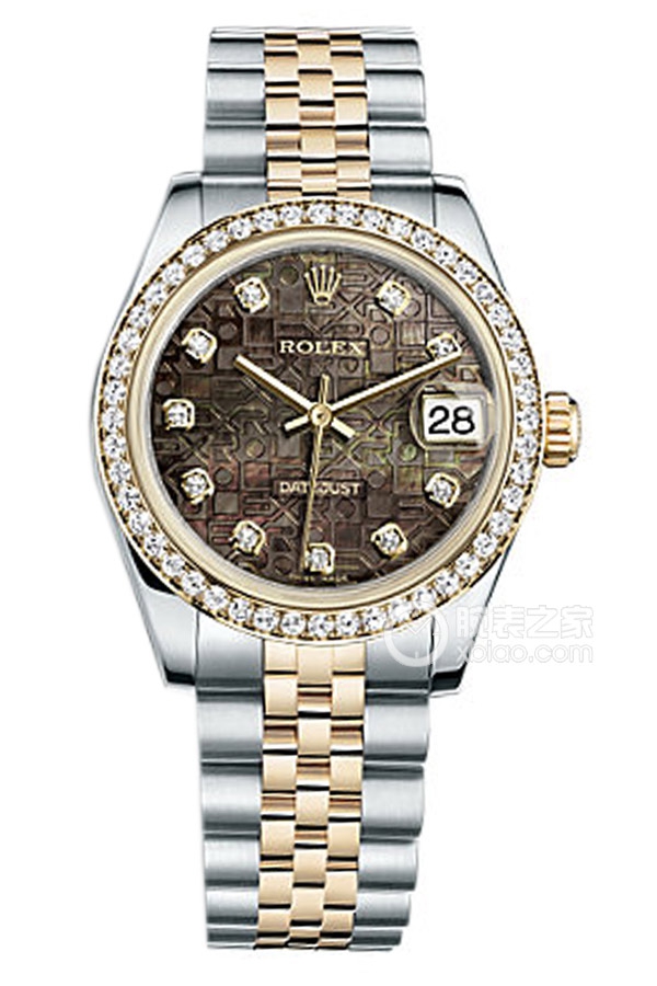 Rolex LADY-DATEJUST 178383-63163 NJ Black Mother of Pearl Commemorative Pattern Dial