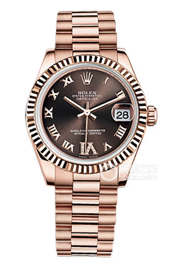 Rolex LADY-DATEJUST 178275 Roman Numerals Chocolate Dial