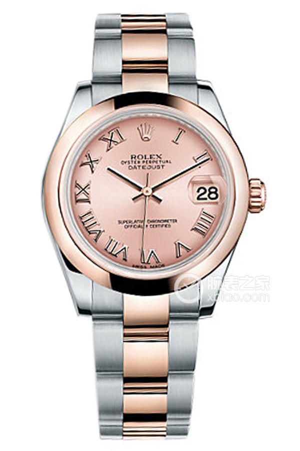 Rolex LADY-DATEJUST 178241 Roman Numerals Pink Dial with Oyster Bracelet