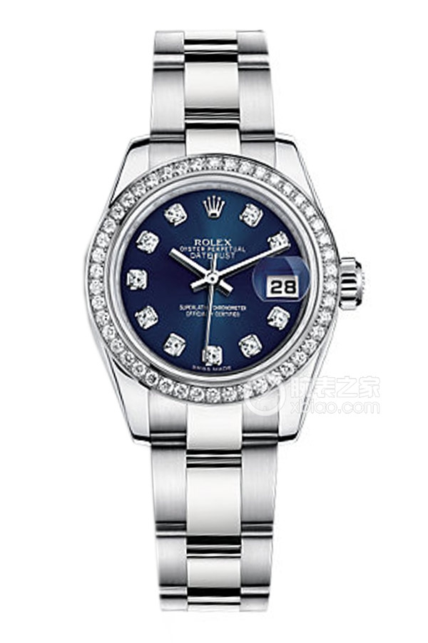 Rolex LADY-DATEJUST 179384Blue Dialwith Diamonds