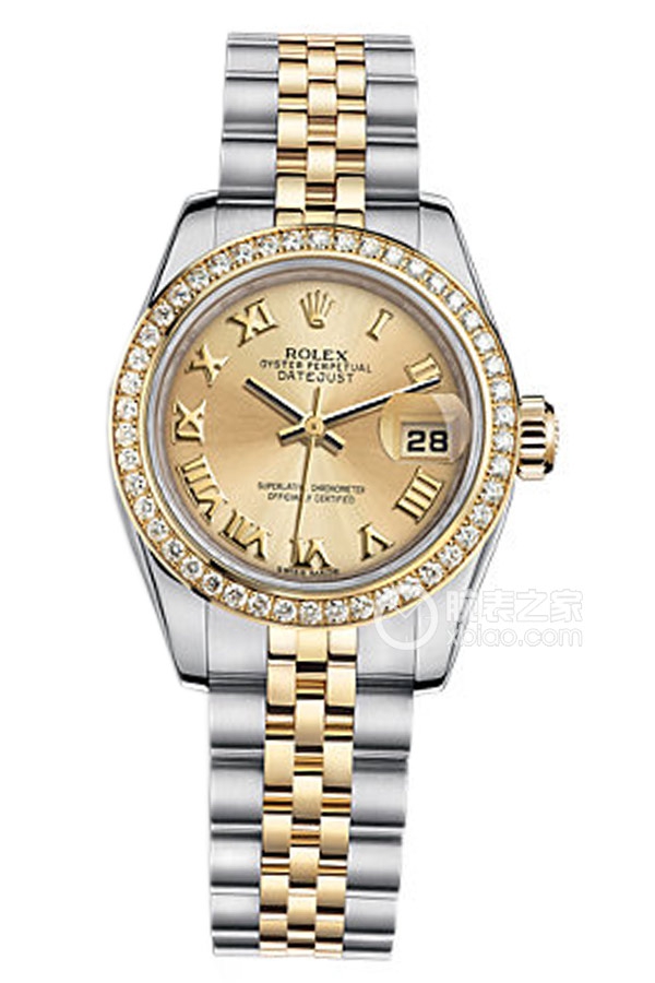 Rolex LADY-DATEJUST 179383Gold Dialwith Diamonds