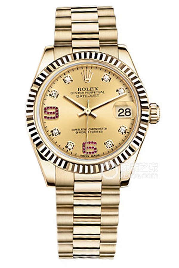 Rolex LADY-DATEJUST 178278 Diamond and Ruby Dial