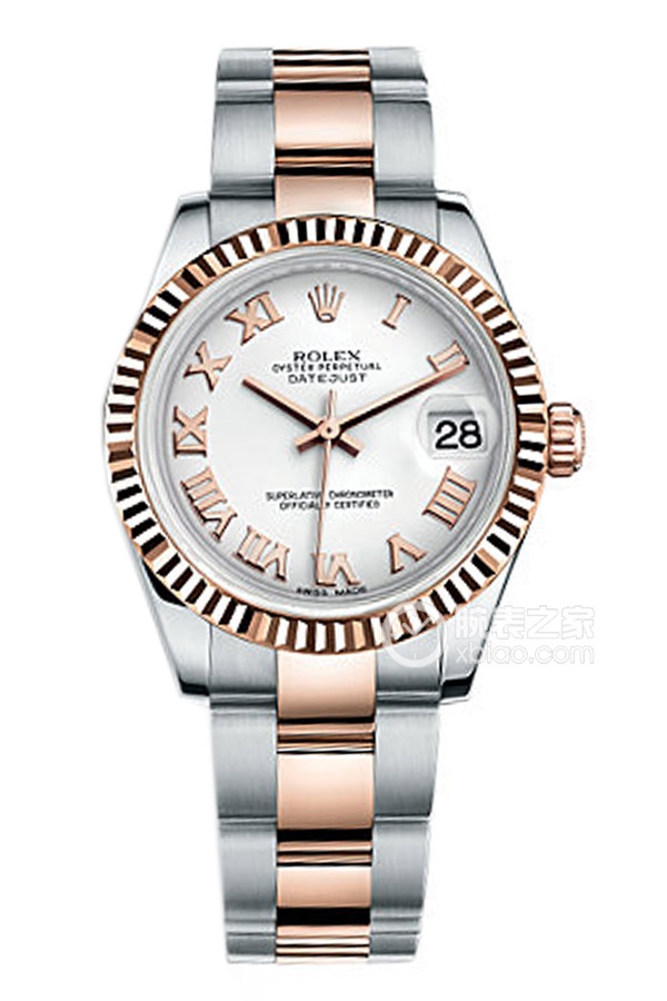 Rolex LADY-DATEJUST 178271 White Roman Numerals Dial with Oyster Bracelet