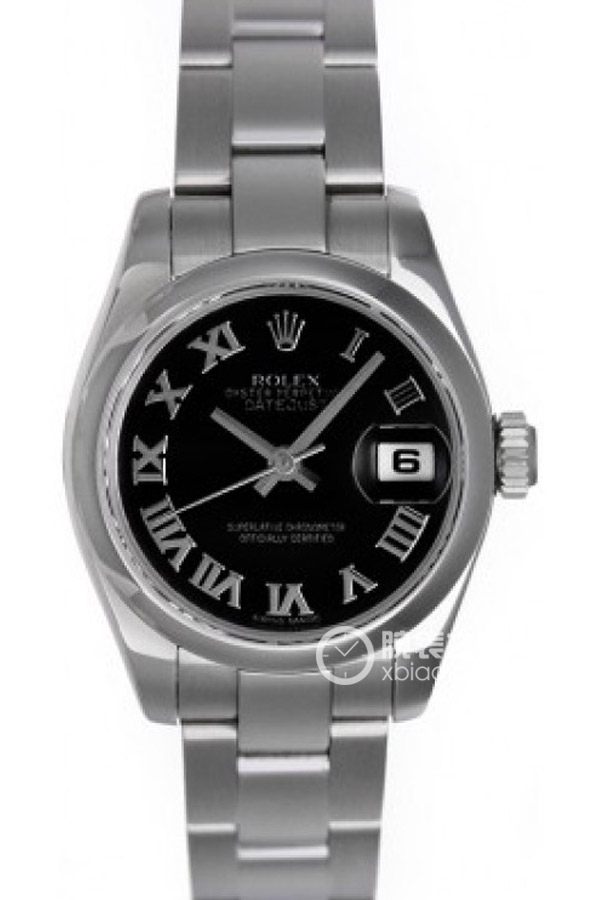 Rolex LADY-DATEJUST 179160-0037 Black Roman Numerals Dial