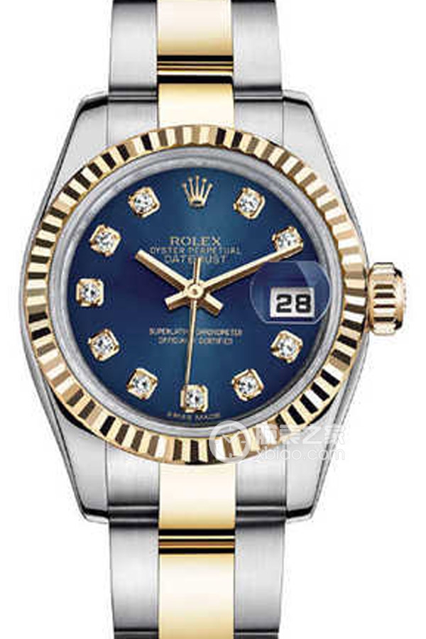 Rolex LADY-DATEJUST 17917Blue Dialwith Diamonds