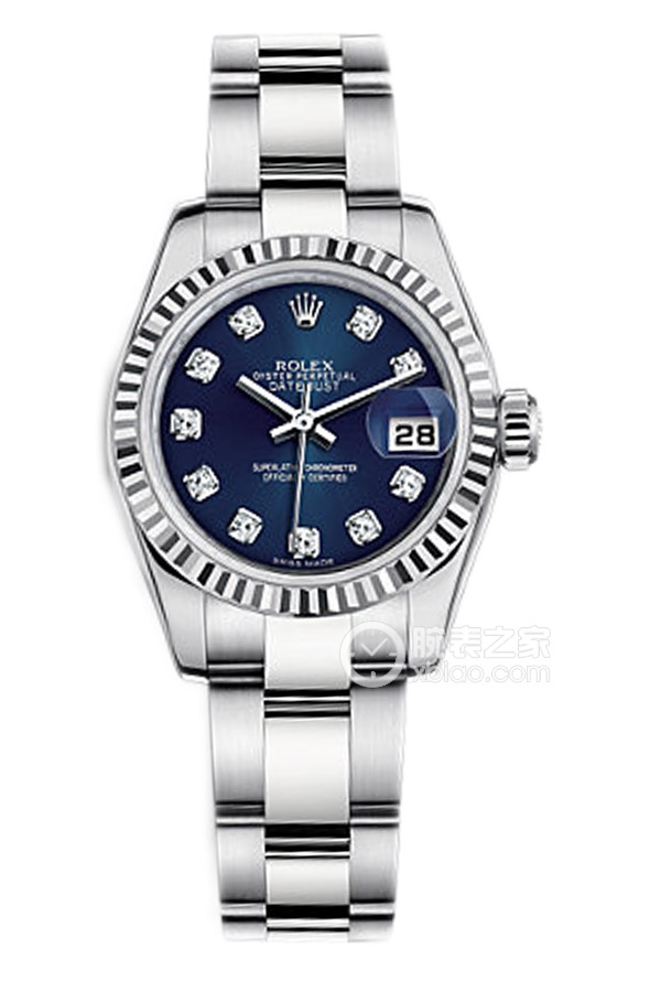 Rolex LADY-DATEJUST 179174Blue Dialwith Diamonds