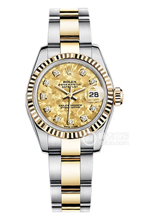 Rolex LADY-DATEJUST 179173 Gold Crystal Dial with Diamonds