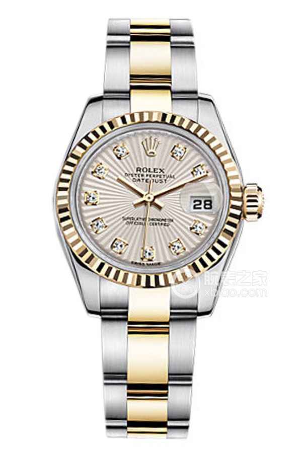 Rolex LADY-DATEJUST 179173(Ivory Sunburst Dial with Diamonds)