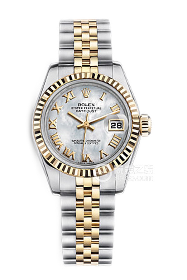 Rolex LADY-DATEJUST 179173 Roman Numerals White Mother of Pearl Dial